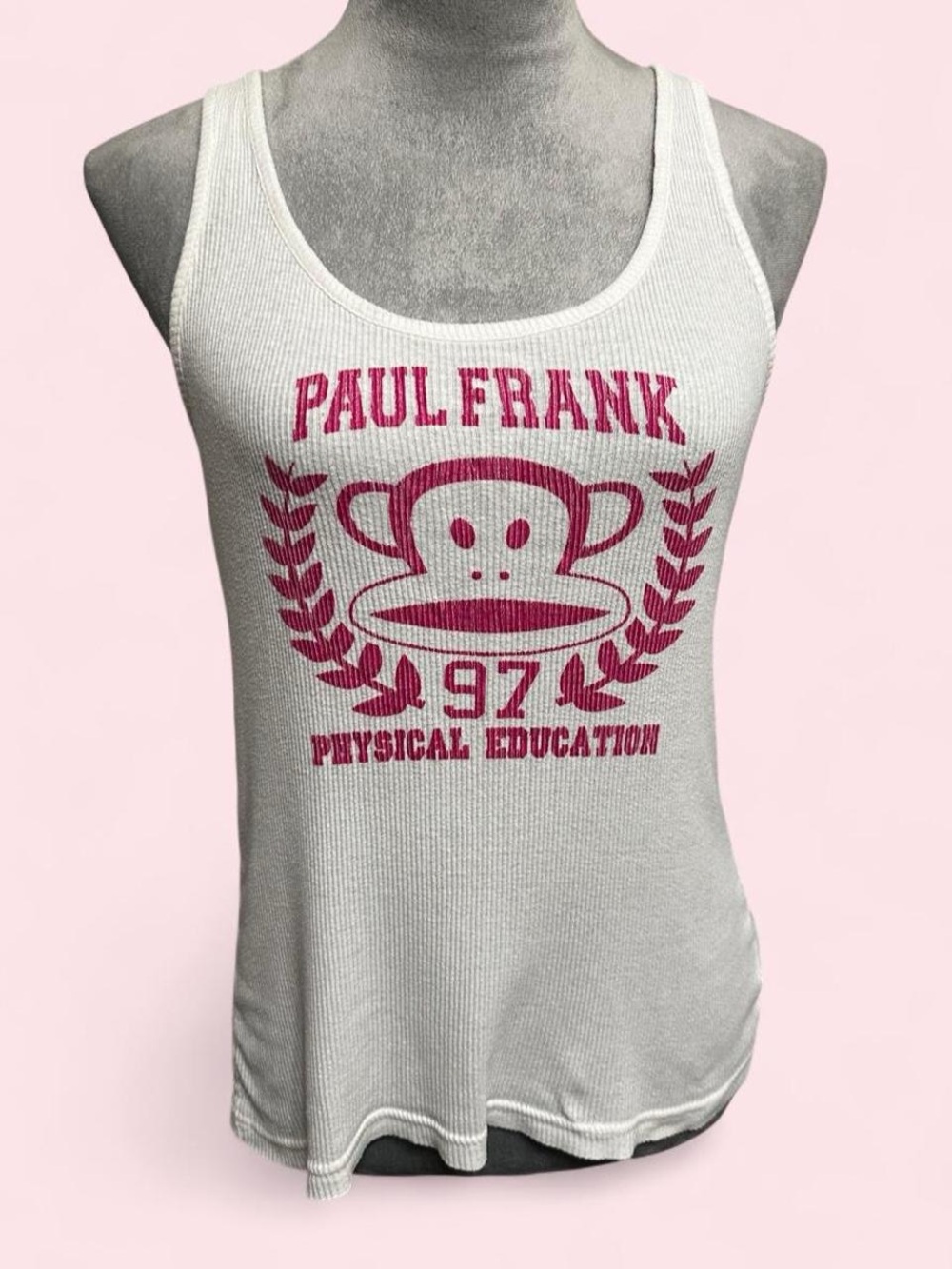 Vintage 2013 Paul Frank Julius Monkey Physical Education Ribbed Tank Top